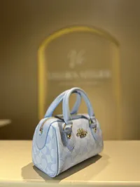 Coach Speedy Baby Blue Bag – Image 4