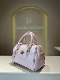 Coach Rowan Satchel Baby Pink Bag – Image 4
