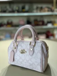 Coach Rowan Satchel Baby Pink Bag – Image 5