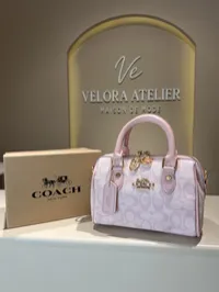 Coach Rowan Satchel Baby Pink Bag – Image 1