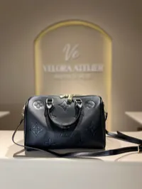 Louis Vuitton Speedy Bandouliere 25 Black Bag – Image 14