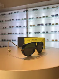 Bottega Veneta Drop Aviator Black Sunglasses – Image 2