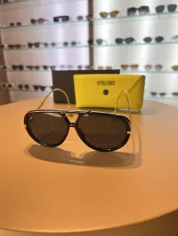 Bottega Veneta Drop Aviator Black Sunglasses – Image 4