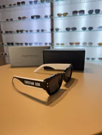 Dior Black Acetate White Edges Silver Star – Image 4