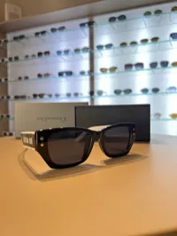 Dior Black Acetate White Edges Silver Star – Image 2