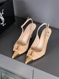 YSL Beige Babylone Slingback Pumps – Image 2