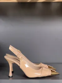 YSL Beige Babylone Slingback Pumps – Image 7