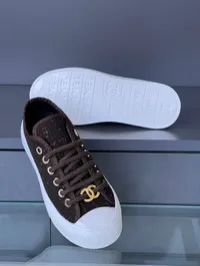 Chanel Tweed Brown Sneakers – Image 4