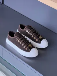 Chanel Tweed Brown Sneakers – Image 2