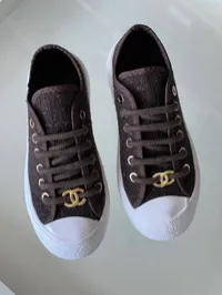 Chanel Tweed Brown Sneakers – Image 5