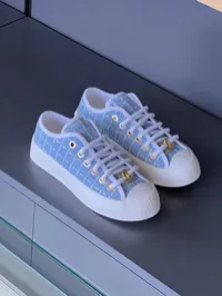 Chanel Tweed Baby Blue Sneakers  – Image 2