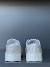 Chanel Tweed Off White Sneakers – Image 6