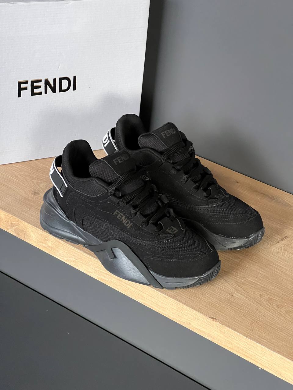 Fendi Flow Black Sneakers – Image 1