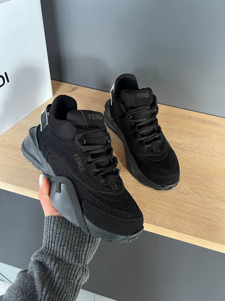 Fendi Flow Black Sneakers – Image 2