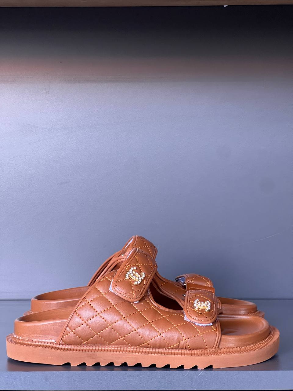 Chanel Dad Camel Sandals – Image 4