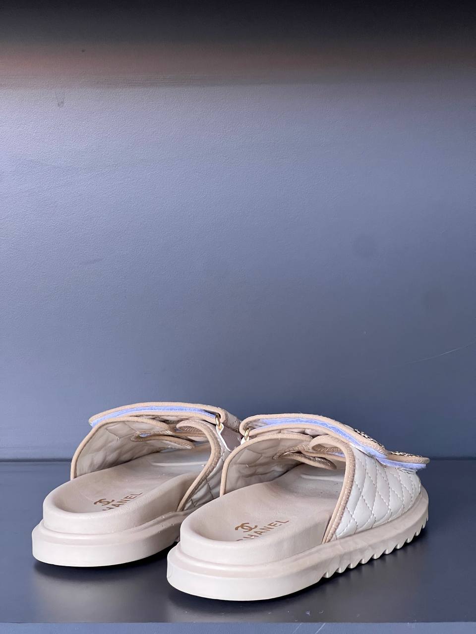 Chanel Dad Off White Sandals – Image 3