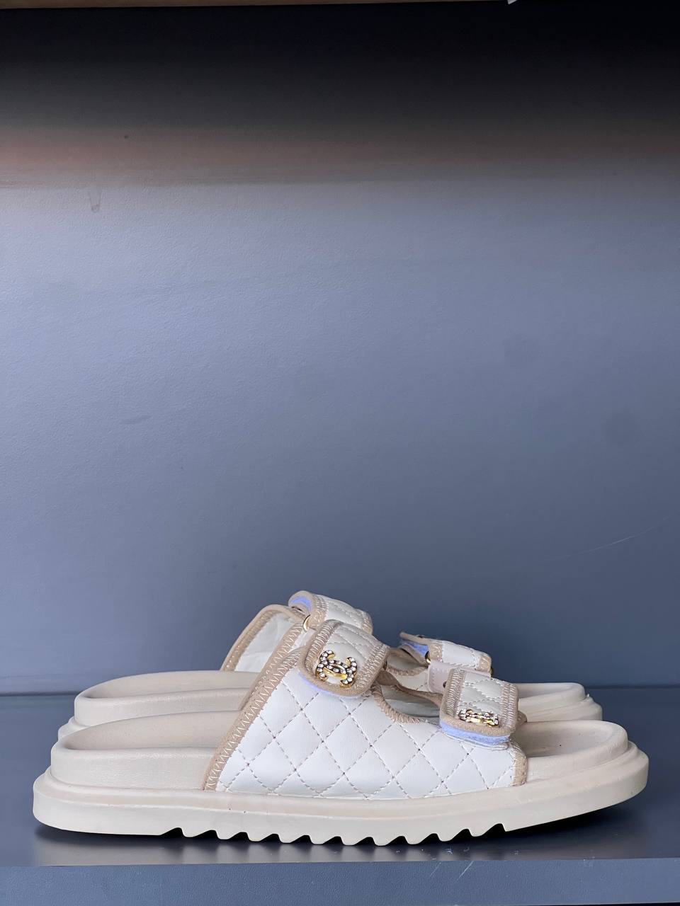 Chanel Dad Off White Sandals – Image 4