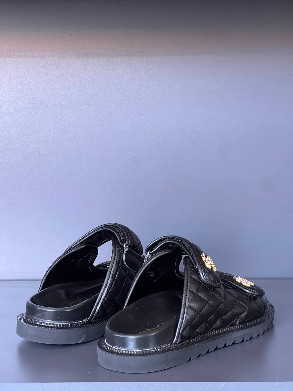 Chanel Dad Black Sandals – Image 4
