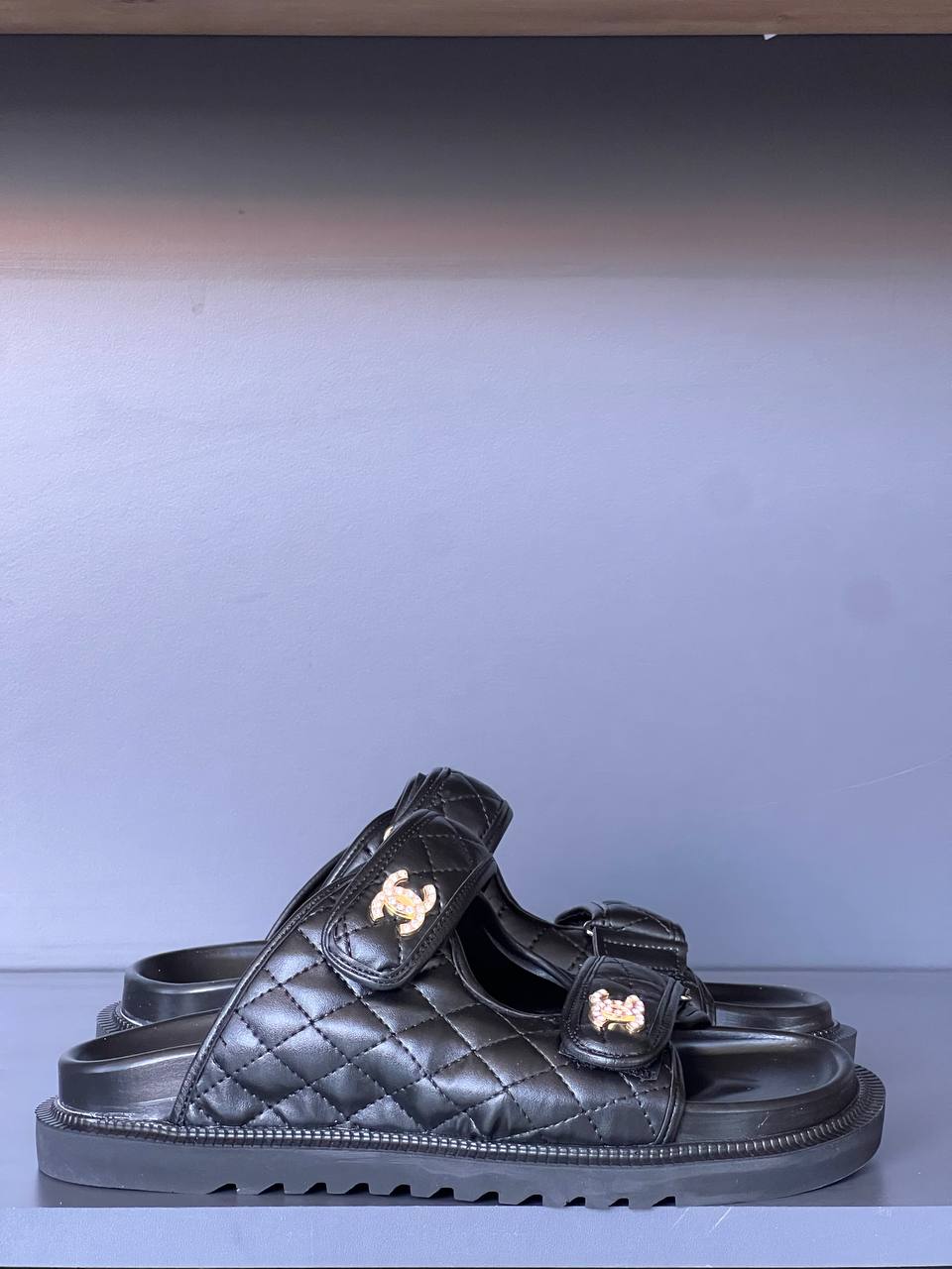 Chanel Dad Black Sandals – Image 3
