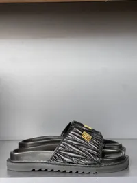 Miu Miu Matelasse Nappa Slippers  – Image 14