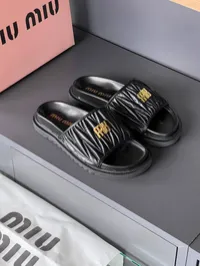 Miu Miu Matelasse Nappa Slippers  – Image 8