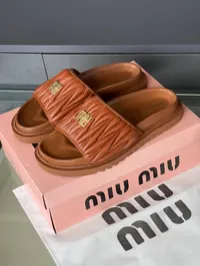 Miu Miu Matelasse Nappa Slippers  – Image 17