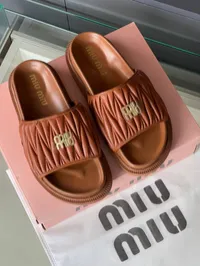 Miu Miu Matelasse Nappa Slippers  – Image 18