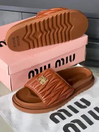 Miu Miu Matelasse Nappa Slippers  – Image 19
