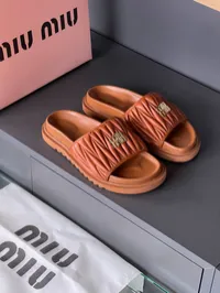 Miu Miu Matelasse Nappa Slippers  – Image 15