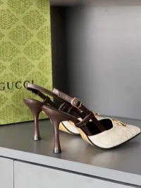 Gucci Milano White Sling back Heels – Image 5