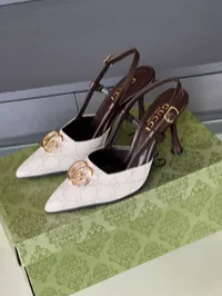 Gucci Milano White Sling back Heels – Image 4