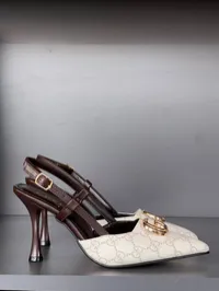 Gucci Milano White Sling back Heels – Image 6