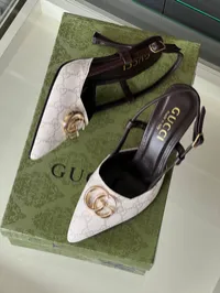 Gucci Milano White Sling back Heels – Image 3