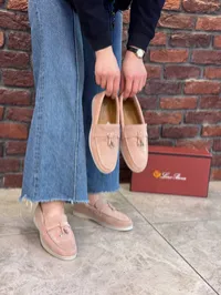 Loro Piana Pink Summer Walk Charm Flats – Image 5