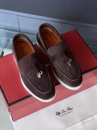 Loro Piana Brown Summer Walk Charm Flats – Image 2