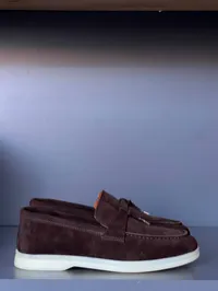 Loro Piana Brown Summer Walk Charm Flats – Image 4