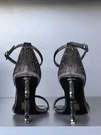 YSL Opyum Crystal Black Sandals – Image 9