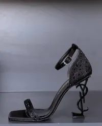 YSL Opyum Crystal Black Sandals – Image 5
