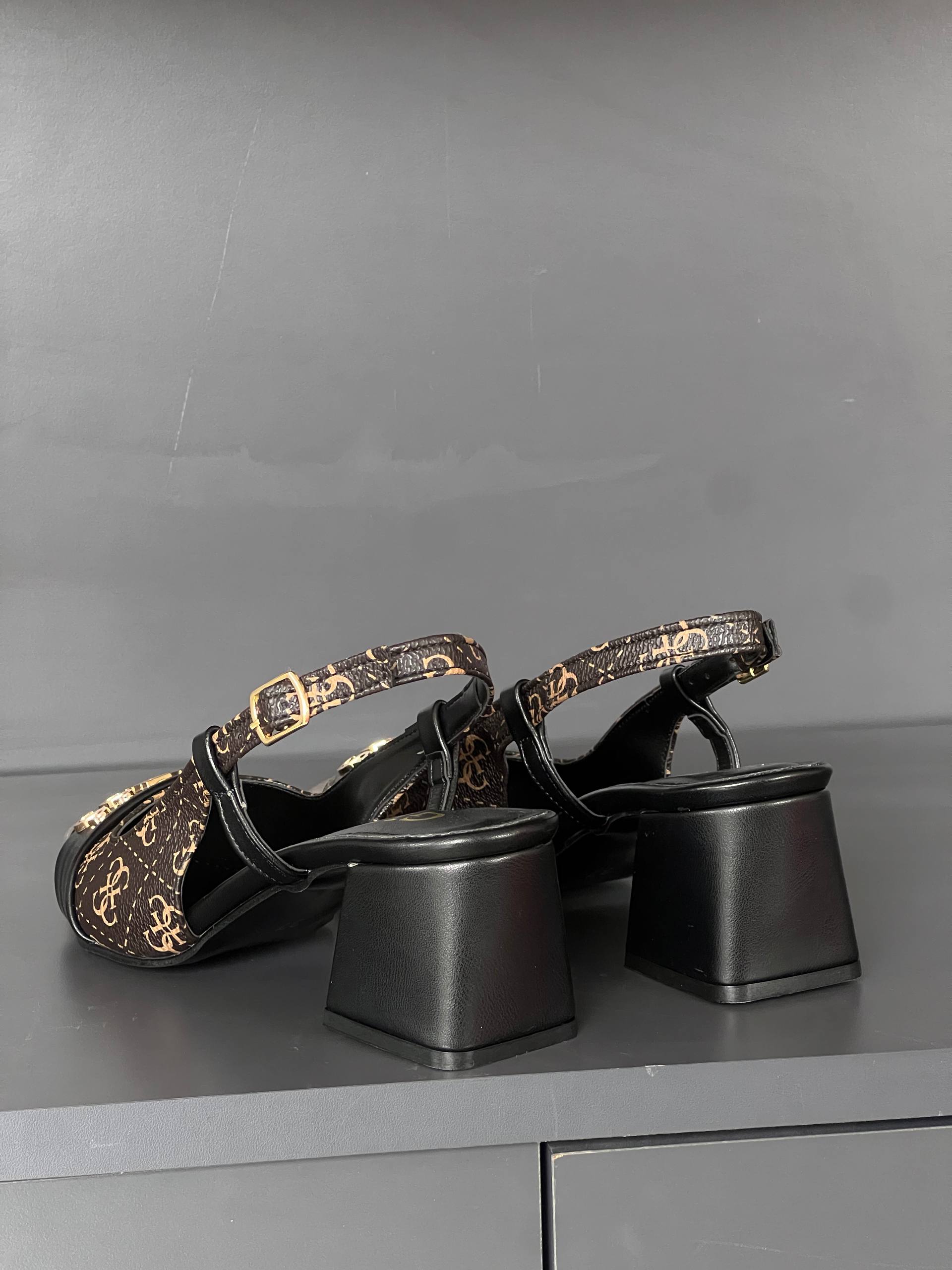Guess Slingback Brown Block Heels – Image 5