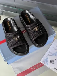 Prada Black Crystal Slides – Image 2