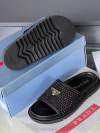 Prada Black Crystal Slides – Image 5