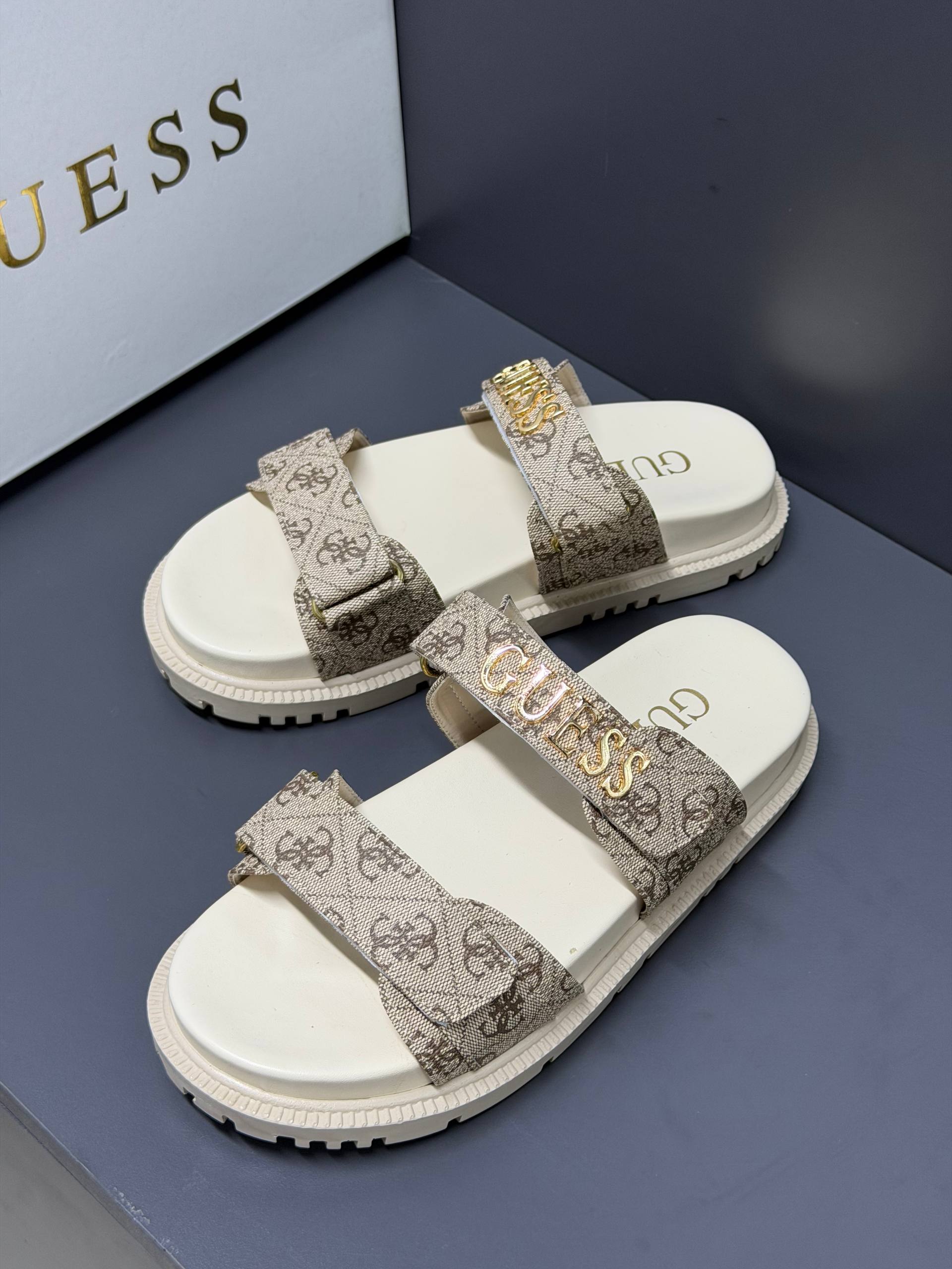 Guess Fadison Light Beige Sandals – Image 3
