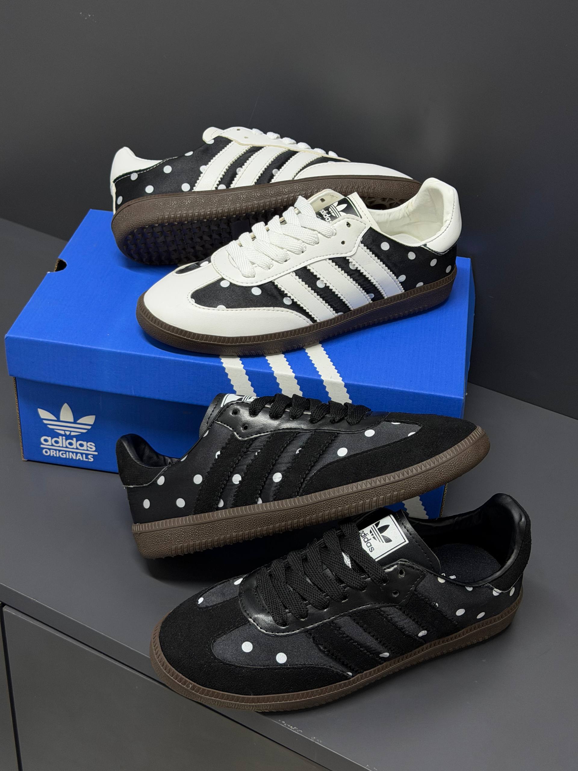 Adidas Samba Black Polka Dot Sneakers – Image 4