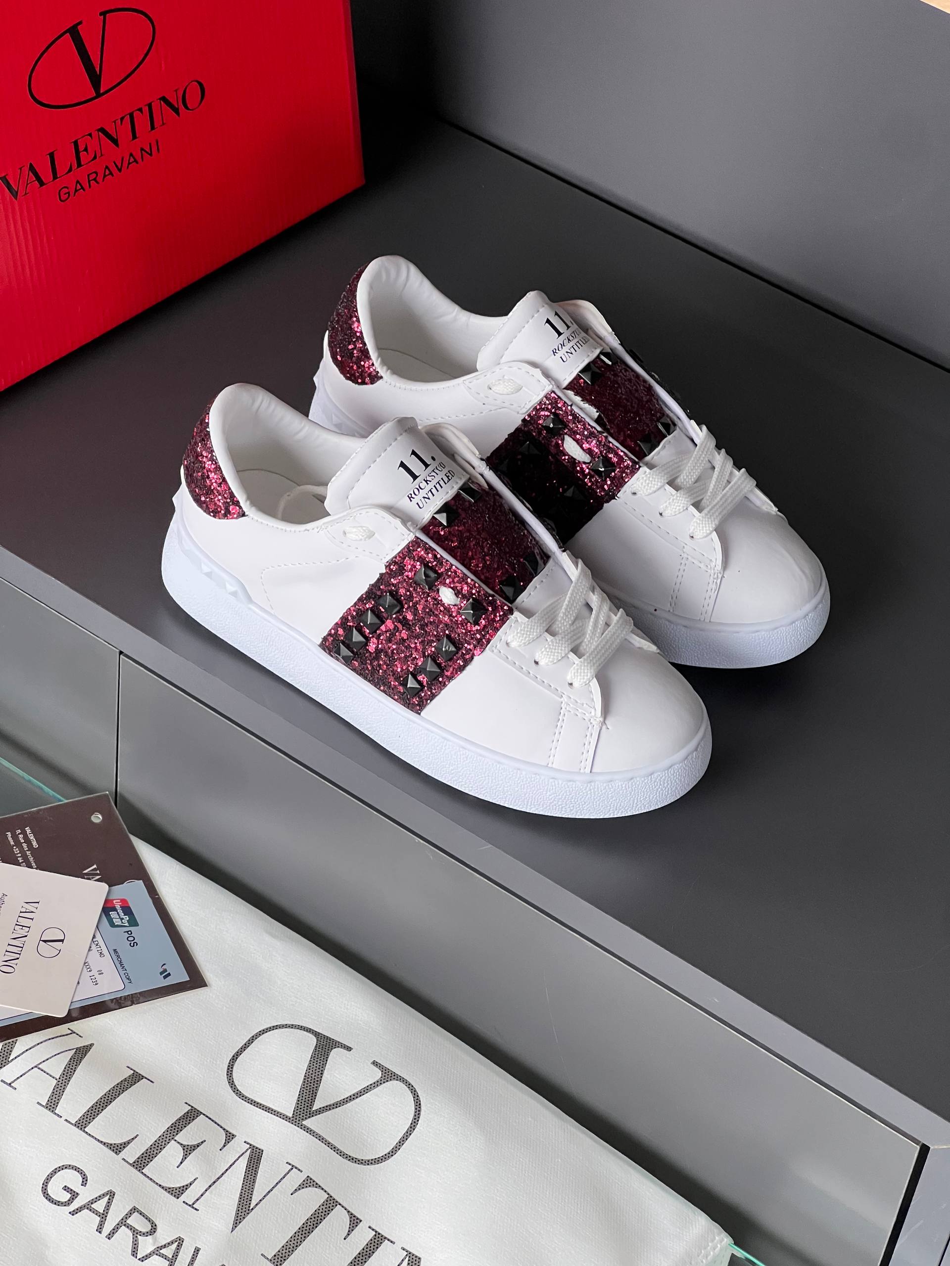 Valentino Rockstud Glitter Sneakers – Image 24