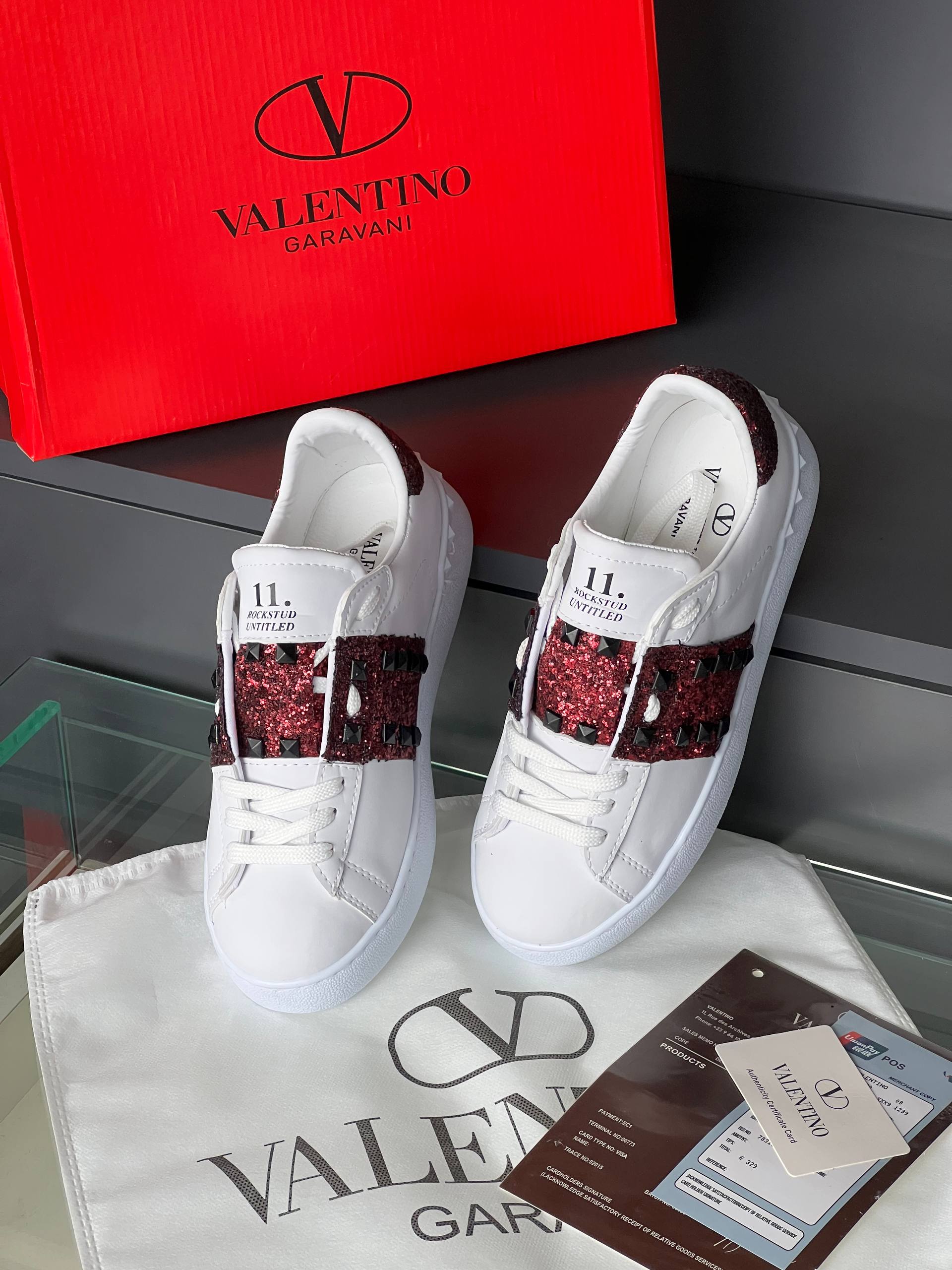 Valentino Rockstud Glitter Sneakers – Image 26