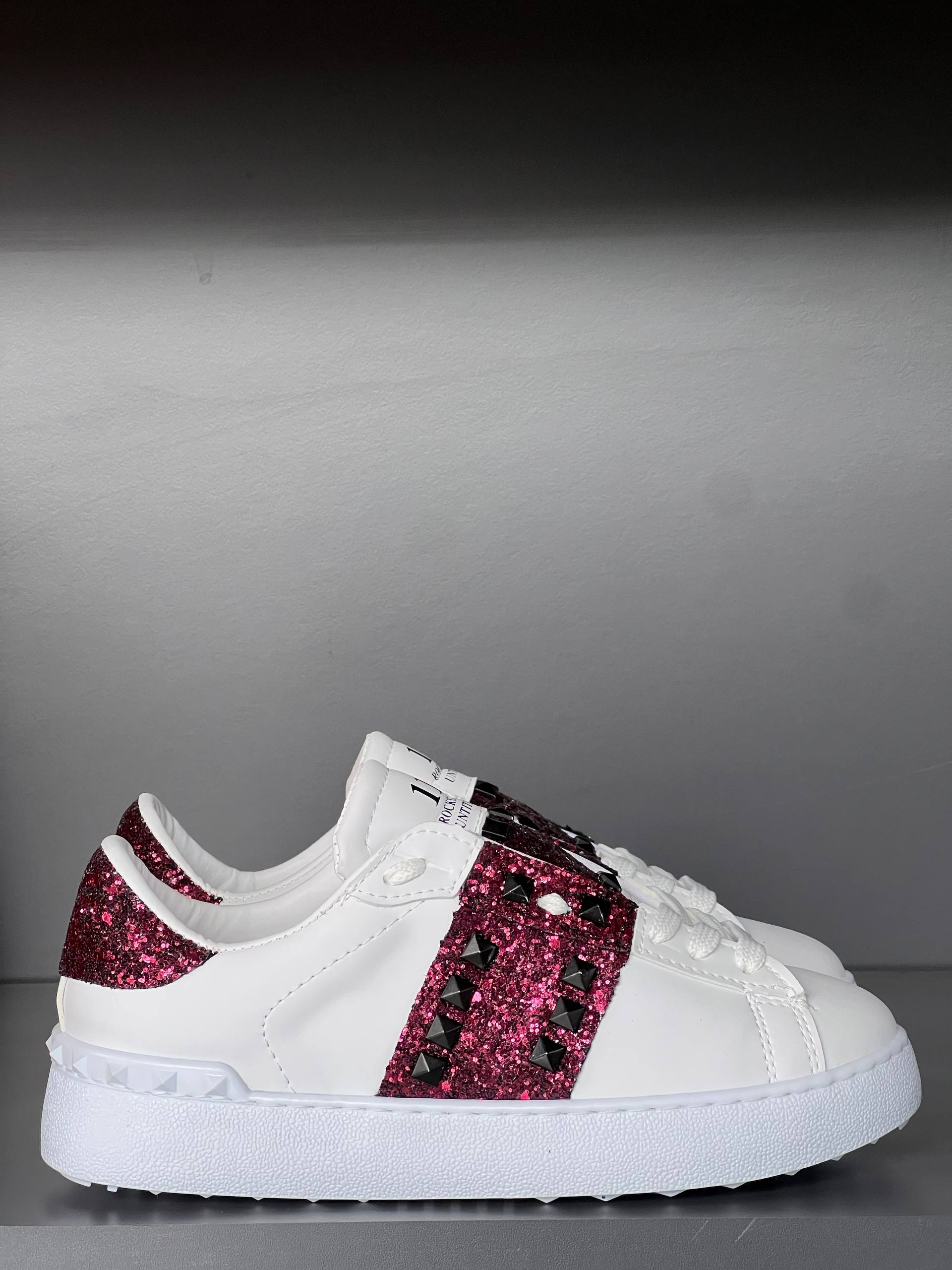 Valentino Rockstud Glitter Sneakers – Image 29