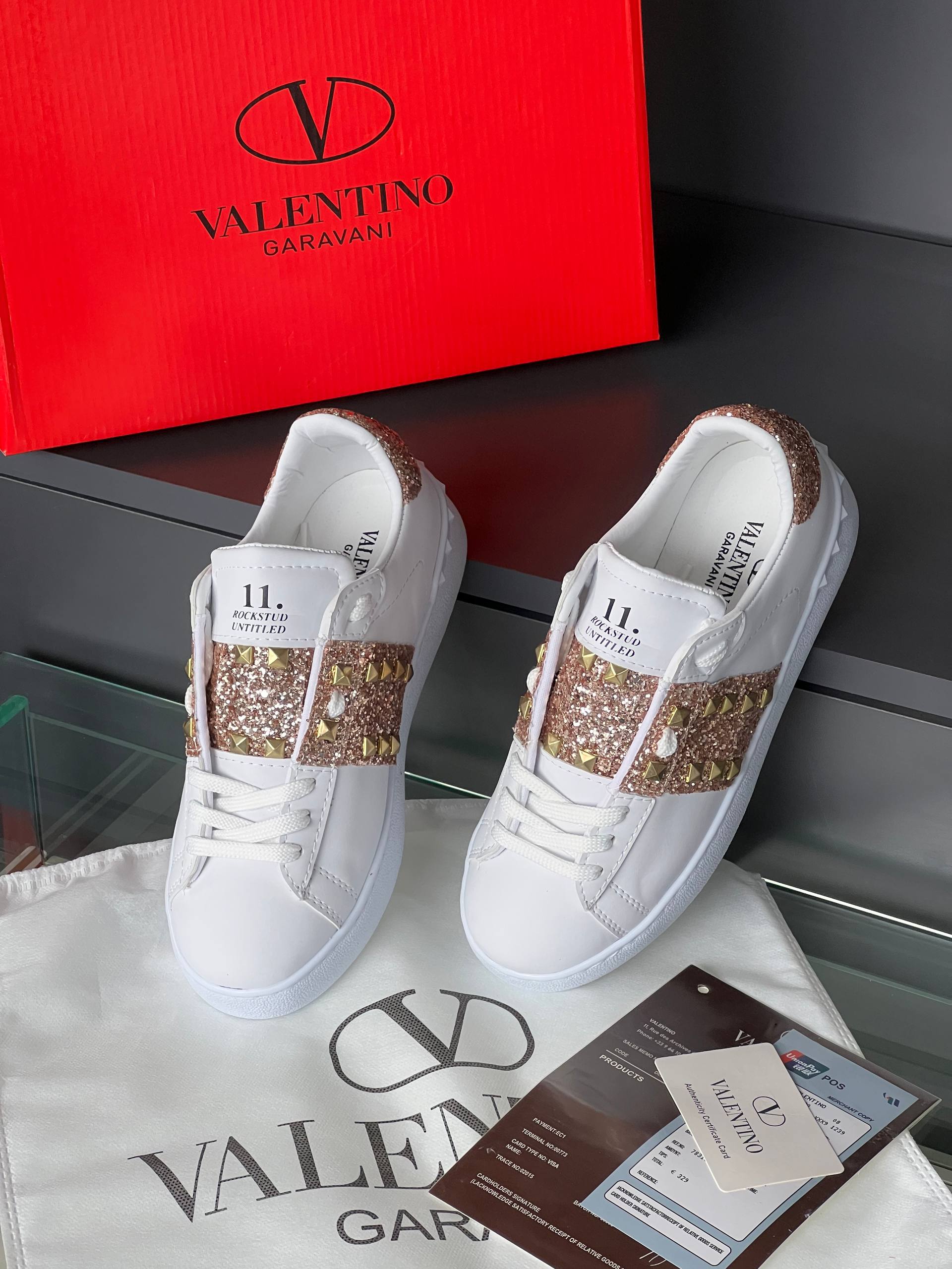 Valentino Rockstud Glitter Sneakers – Image 20