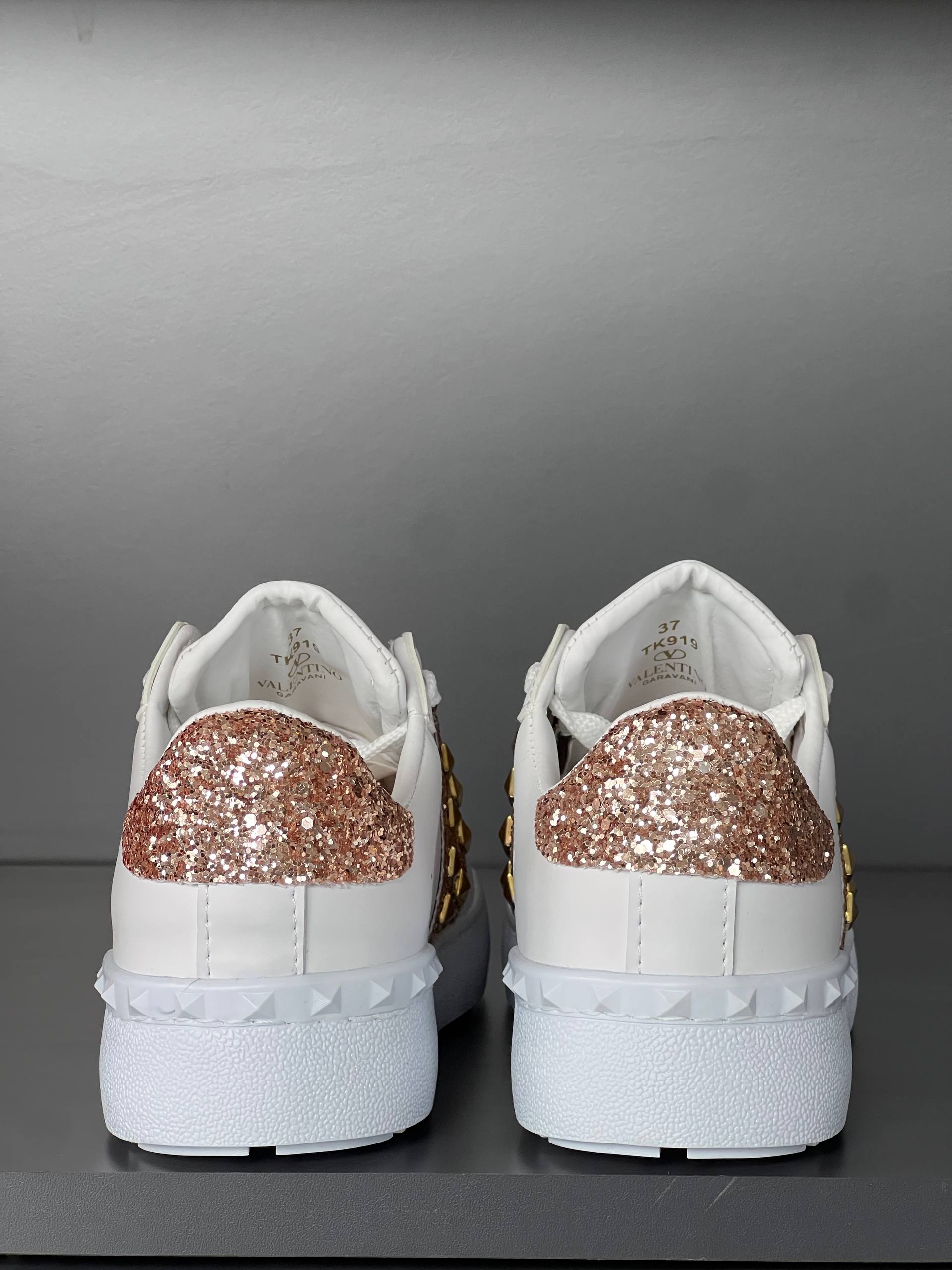 Valentino Rockstud Glitter Sneakers – Image 23