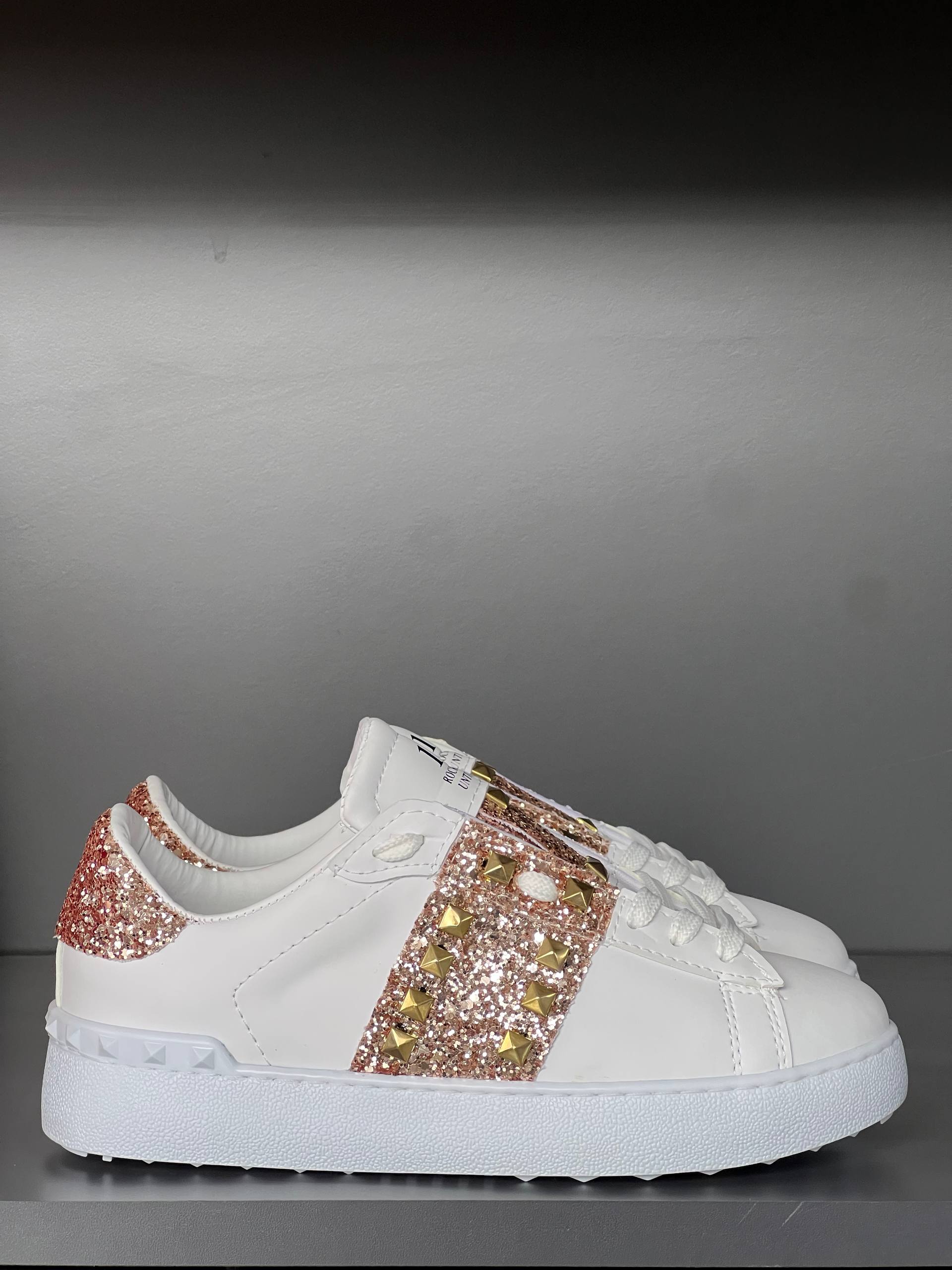 Valentino Rockstud Glitter Sneakers – Image 22