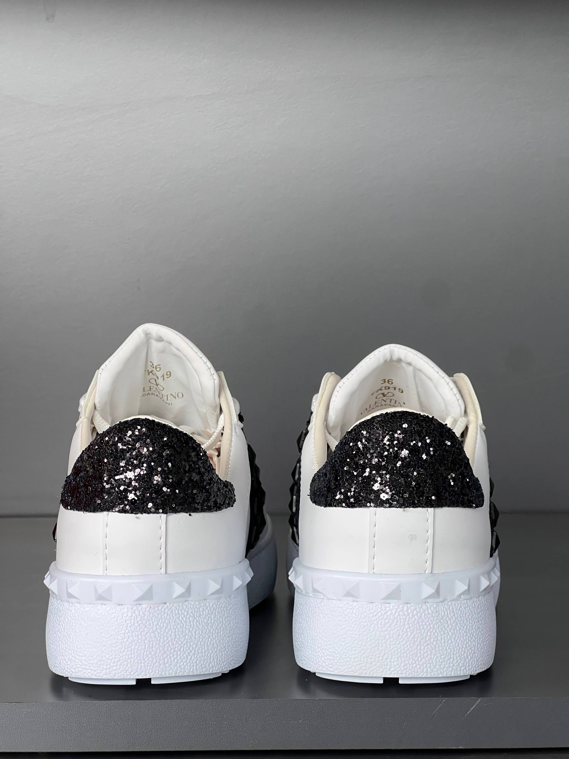 Valentino Rockstud Glitter Sneakers – Image 8